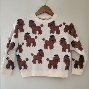 Tiny Cottons Tiny Poodles Cotton Blend Sweater 8Y